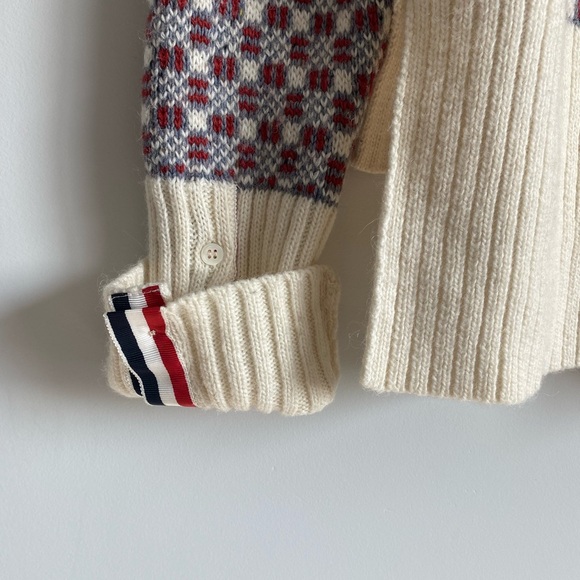 Thom Browne Crab Toy Icon Tweed V Neck Pullover - Picture 7 of 11